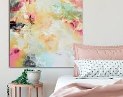Soft Pink and White Abstract Print